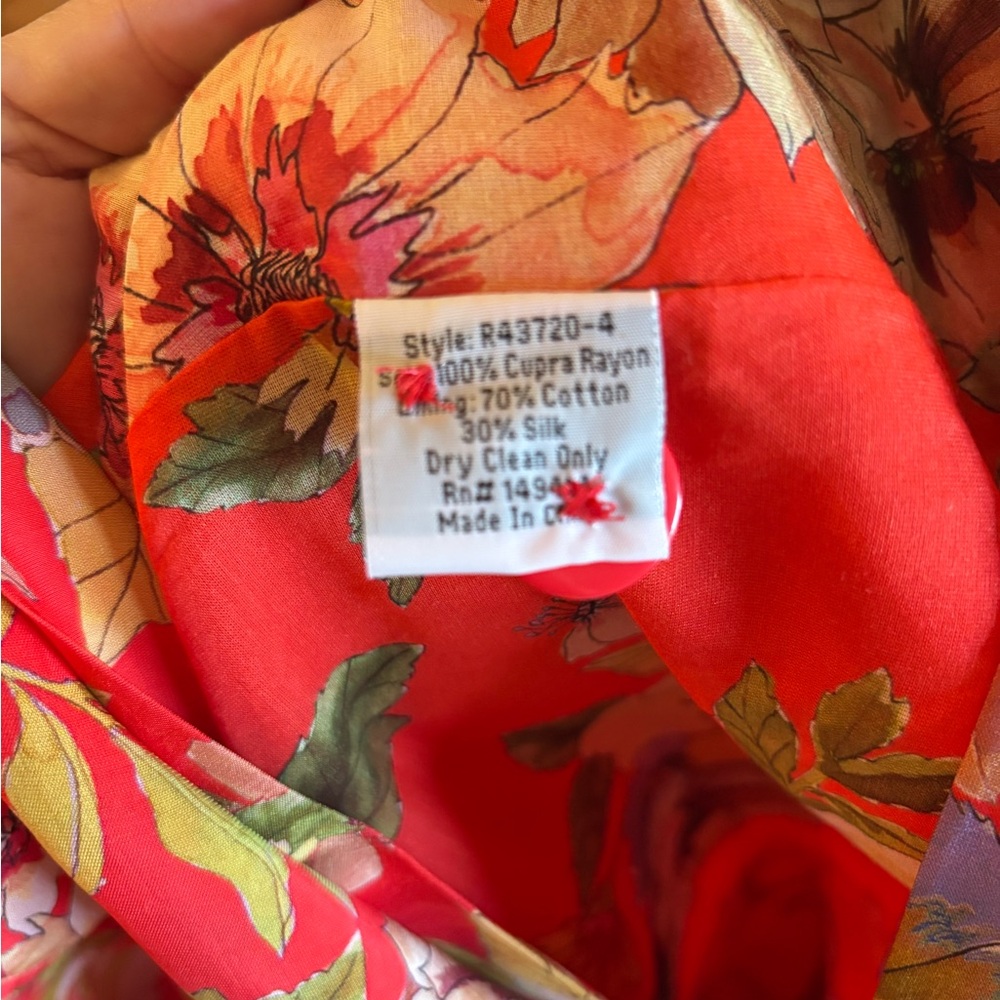 Johnny Was Coral Floral Blazer Like New - Picture 6 of 6